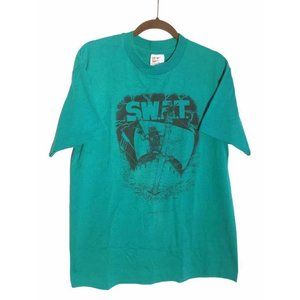 VTG Storming Viking Ship Swat Team Palm Bay FI Police Single Stitch Teal Large